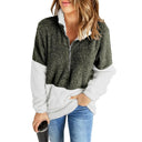 Fashion Special Offer Thick Zipped Stand Collar Sweatshirt