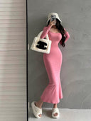 Desire Style Fishtail Dress for Plus-Size Women Chic Fall Fashion