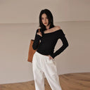 Fresh Spring Style Slim Fit Niche Top Modern Twist Fashion