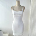 Fashion Ins Backless High Waist Sling Dress Chic Summer Style