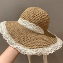 Color Woven Hollowed Women's Summer Seaside Straw Hat