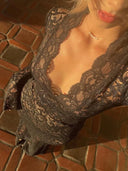 Seductive Lace V-neck Dress Elegance in Spring Fashion