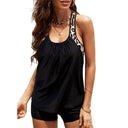 2024 Summer New Arrival Conservative Split Swimsuit U-Collar Tankini