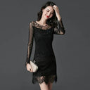 Spring Lace Slim-Fit Shirt for Modern Women's Style