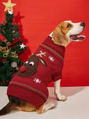 Christmas Pet Clothes Red Nose Deer Sweater For Dogs