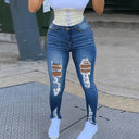 Jeans Plus Size Holes Blue Jeans for Trendy Summer Style