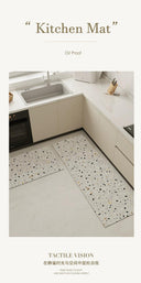 Pu Shang Kitchen Floor Mat Waterproof Oil-Proof Washable Carpet