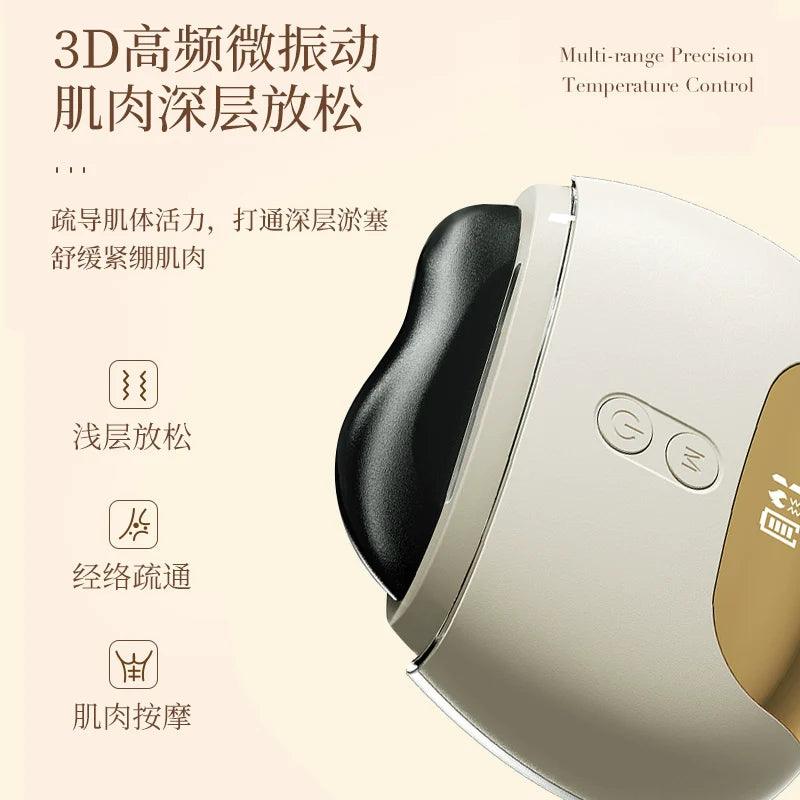 Stone Scrapping Plate Heating Electric Facial Shoulder and Neck Special Face Gua Sha Scraping Massager Handy Gadget Dredging Meridian Universal for Entire Body