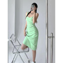 Slim Fit Ruched Summer Dress: Elegant European Chic Style