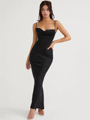 Elegant Satin Dress: Sophisticated Winter Party Style Now