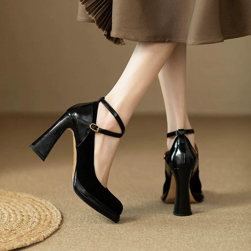 Mary Jane French Retro High Heels: Stylish Autumn Footwear for Women