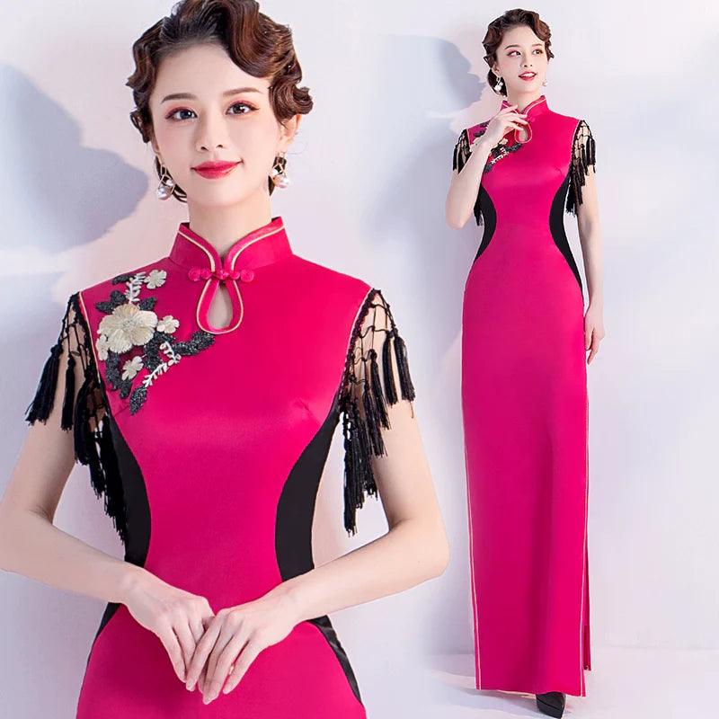 Elegant Retro Cheongsam: Modern Twist on Traditional Beauty