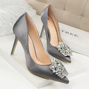 Bigtree Rhinestone Stiletto Heels Elegant Evening Shoes Pair