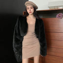 Ultra-Short Plush Fur Eco Winter Jacket Stylish Sustainable Choice