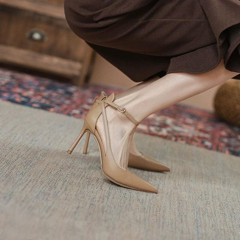 Feiyan Khaki High Heel Shoes: Chic Footwear for Style Lovers