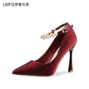 Spring Stiletto Heels Korean Version Style With Buckle Strap