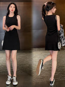 Summer Black Shift Dress: Hepburn Style Skirt Chic Fashion