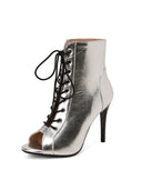 Summer Silver Stiletto Sandal Boots Chic Peep Toe Women