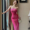 Off-Shoulder Gradient Bodycon Dress Summer Chic Elegance