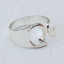 DIY Ornament Accessories Cooperized Silver Ring Letters Ring