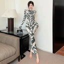 Early Spring Retro Sheath Dress Vintage Chic Autumn Style