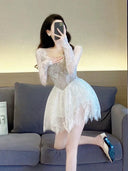 Elegant Lace Tutu Dress: Korean Style for Special Events