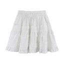 Spring White Ruffle Pettiskirt Korean Style Skirt for Women