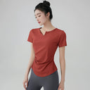 Stretchy Yoga T-shirt Lightweight Fitness Top for Active Women