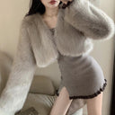 Ultra-Short Plush Fur Eco Winter Jacket Stylish Sustainable Choice