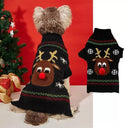 Christmas Pet Clothes Red Nose Deer Sweater For Dogs