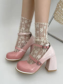 Chunky Heel Ankle-Strap Mary Jane Shoes for Stylish Comfort