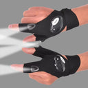 Half-Finger Fishing Gloves Led Flashlight Waterproof Tool