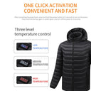 Men Heated Jacket USB Electric Heated Coat for Outdoor Activities