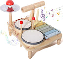 Wooden Xylophone Drum Set For Toddlers Montessori Toys