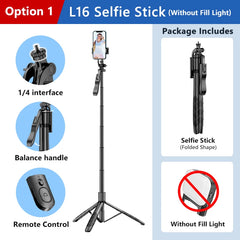 Selfie Stick Tripod with Fill Light: Ultimate Content Creator Companion