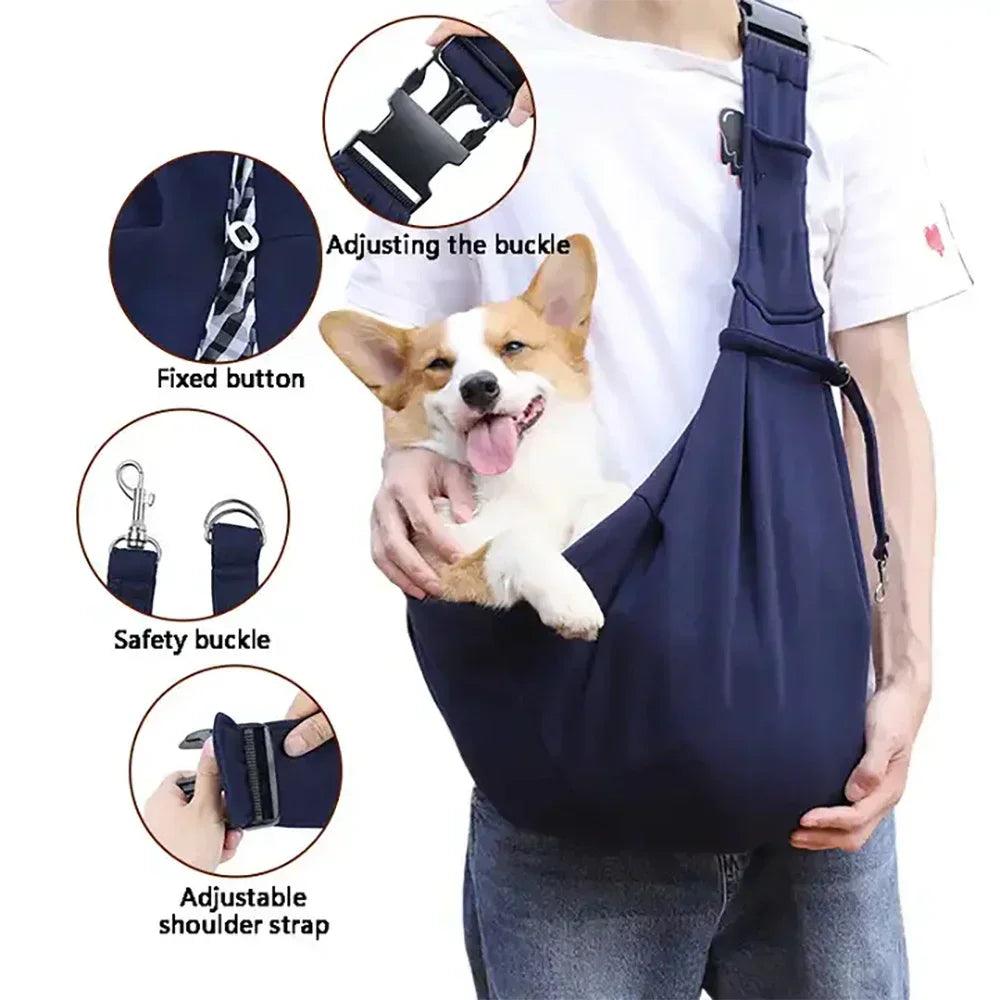 Portable Pet Carrier Sling Bag: Comfortable Outdoor Travel for Small Pets  ourlum.com   