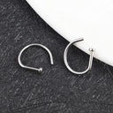 Punk Style Stainless Steel Fake Nose Ring Earrings Unisex