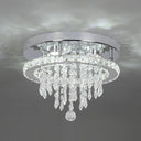 Crystal Chandelier Chrome Ceiling Lamps Led Flush Mount Light