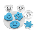 Stainless Steel Smile Face Cookie Cutter Set 4pcs Baking Molds