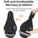 Comfortable Gel Memory Foam Bike Saddle Cover with Safety Taillights