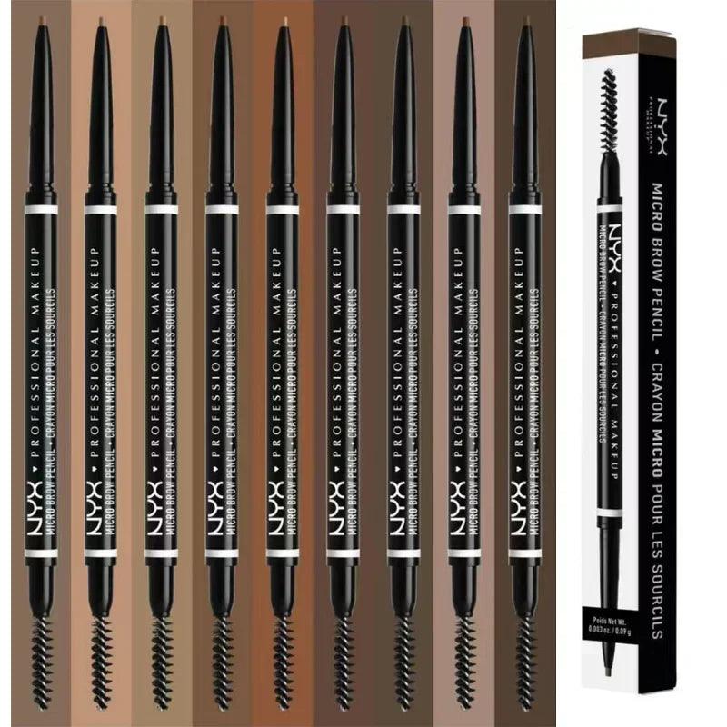 Mico Brow Pencil Extremely Fine Double-Ended Eyebrow Pencil with Eyebrow Brush Black Eye Brow Pencil Eyebrow Tint Cosmetics  ourlum.com   