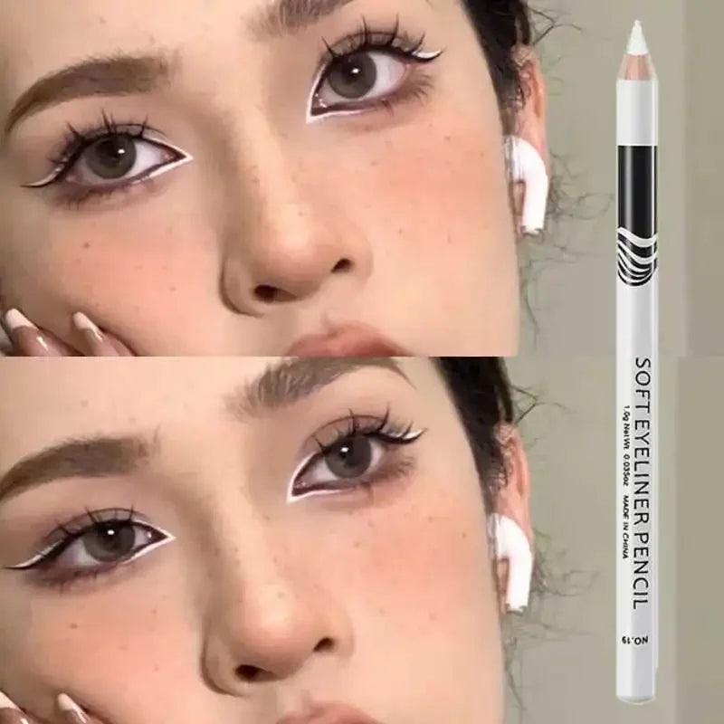 Bright White Eyeliner Pencil: Waterproof Eye Brightener for Fashionable Makeup