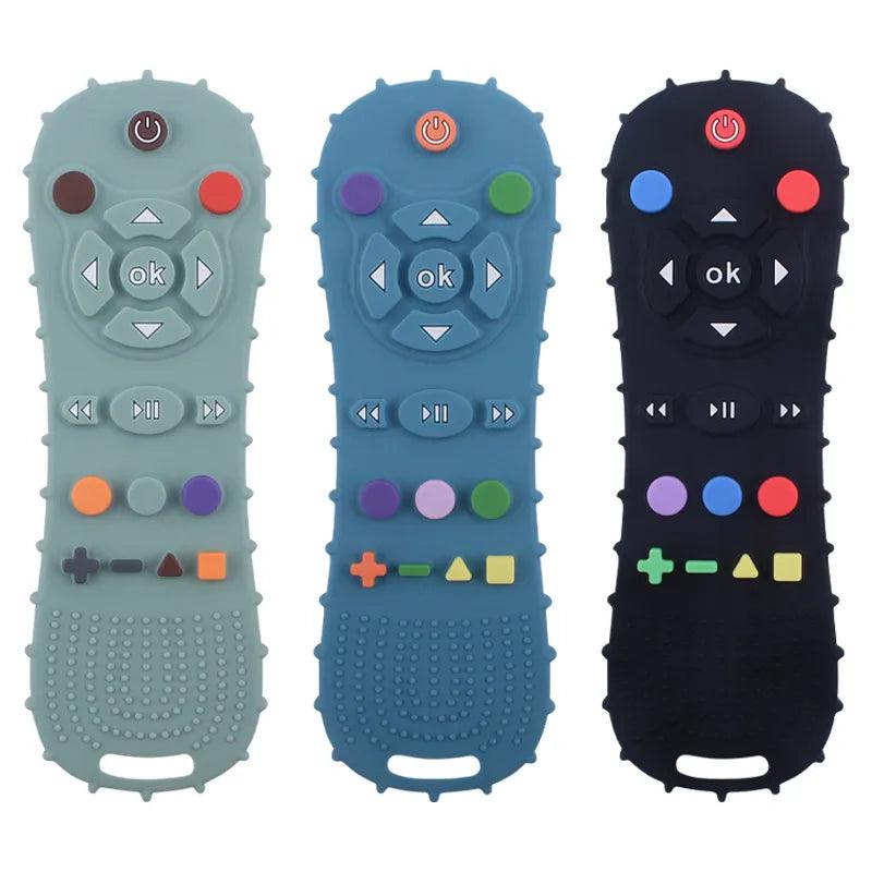 Baby Teether TV Remote Control Shape Silicone Teething Toy: Soothing Relief for Gum Pain  ourlum.com   