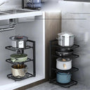 Versatile Adjustable Pot Lid Rack Organizer for Cookware Storage