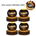 USB LED night light, Galaxy Crystal Ball lamp, 3D planet moon lamp, home decoration  ourlum.com A-Milky Way-4PCS  