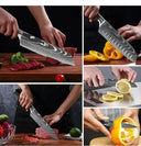 Laser Etched Stainless Steel Chef Cleaver Multi-Purpose Knife