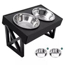 Adjustable Elevated Dog Bowls for Medium to Large Dogs: Comfortable Slow Feeder Bowl & 3 Heights  ourlum.com A-2 Bowls  