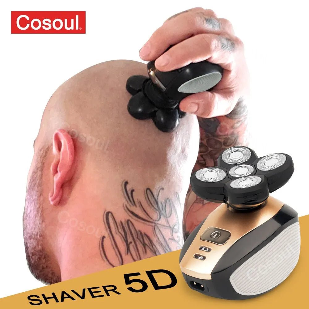 Bald Head Electric Shaver: Precision Grooming Tool with USB Charging  ourlum.com   