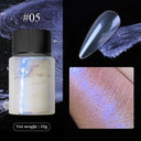 Aurora Chrome Nail Art Kit: Radiant Glitter & Mirror Pigment