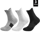 Ultimate Performance Anti-Slip Cotton Sport Socks for Men and Women - Ideal for Soccer, Basketball, and More  ourlum.com 3pairs-long-mixed  